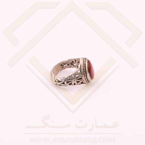 انگشتر نقره مردانه عقیق یمنی