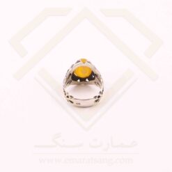 انگشتر مردانه نقره عقیق زرد با حکاکی شرف الشمس