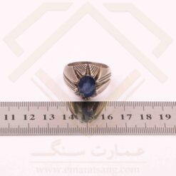 انگشتر نقره مردانه یاقوت کبود