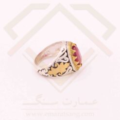 انگشتر نقره مردانه یاقوت قرمز