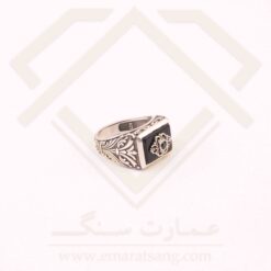 انگشتر مردانه نقره ترک با سنگ عقیق طرح هیرا