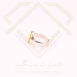 انگشتر نقره مردانه عقیق زرذ با حرز امام جواد