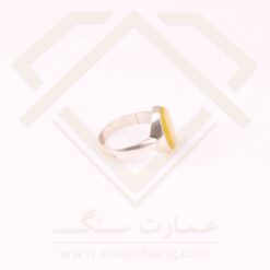 انگشتر نقره مردانه عقیق زرذ با حرز امام جواد
