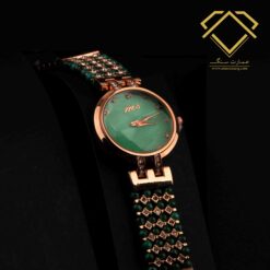 ساعت تیتانیوم با سنگ مالاکیت طبیعی طرح پیچک