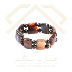 دستبند عقیق سلیمانی درجه یک طرح آیدین