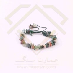دستبند عقیق خزه ای چیپسی نامنظم